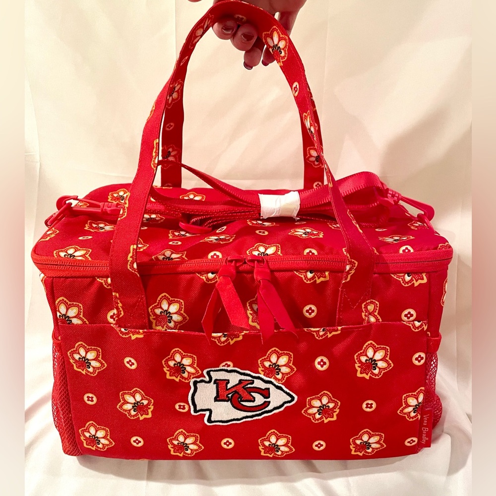 NWT Vera Bradley x Chiefs Red and Yellow Bandana Insulated Cooler